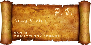 Patay Vivien névjegykártya
